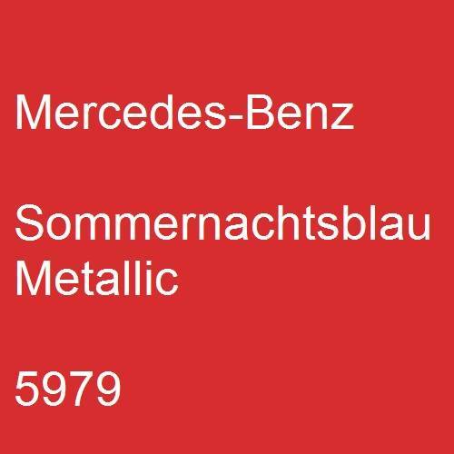 Mercedes-Benz, Sommernachtsblau Metallic, 5979.